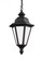 Brentwood traditional 1-light outdoor exterior ceiling hanging pendant in black finish with smooth w (38|69025-12)