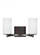 Hettinger transitional 2-light indoor dimmable bath vanity wall sconce in bronze finish with etched (38|4439102-710)