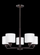 Canfield modern 5-light indoor dimmable ceiling chandelier pendant light in bronze finish with etche (38|3128805-710)