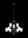 Franport transitional 9-light indoor dimmable ceiling chandelier pendant light in bronze finish with (38|3128909-710)