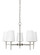 Driscoll contemporary 5-light LED indoor dimmable ceiling chandelier pendant light in brushed nickel (38|3140405EN3-962)