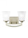 Hanford traditional 2-light LED indoor dimmable bath vanity wall sconce in brushed nickel silver fin (38|4424502EN3-962)