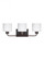 Canfield modern 3-light LED indoor dimmable bath vanity wall sconce in bronze finish with etched whi (38|4428803EN3-710)