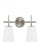 Driscoll contemporary 2-light LED indoor dimmable bath vanity wall sconce in brushed nickel silver f (38|4440402EN3-962)