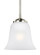 Emmons traditional 1-light LED indoor dimmable ceiling hanging single pendant light in brushed nicke (38|6139001EN3-962)