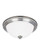 Geary transitional 3-light LED indoor dimmable ceiling flush mount fixture in brushed nickel silver (38|77065EN3-962)