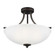 Geary transitional 3-light indoor dimmable ceiling flush mount fixture in bronze finish with satin e (38|7716503-710)