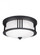 Crowell contemporary 2-light LED outdoor exterior ceiling flush mount in black finish with satin etc (38|7847902EN3-12)