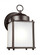 New Castle traditional 1-light LED outdoor exterior wall lantern sconce in antique bronze finish wit (38|8592001EN3-71)