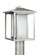 Hunnington contemporary 1-light LED outdoor exterior post lantern in weathered pewter grey finish wi (38|89129EN3-57)