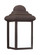 Mullberry Hill traditional 1-light LED outdoor exterior wall lantern sconce in bronze finish with sm (38|8988EN3-10)