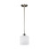 Canfield modern 1-light LED indoor dimmable ceiling hanging single pendant light in brushed nickel s (38|6128801EN3-962)