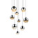 9-Light Round Assorted LED Pendant (107|2916.01-AST)