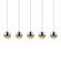 5-Light Rectangle Medium LED Pendant (107|2921.01-MED)