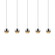 5-Light Rectangle Small LED Pendant (107|2921.01-SML)