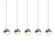 5-Light Rectangle Medium LED Pendant (107|2921.13-MED)