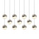 11-Light Rectangle Medium LED Pendant (107|2922.13-MED)