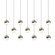 11-Light Small Rectangle LED Pendant (107|2922.13-SML)