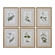 Uttermost Green Floral Botanical Study Prints Set/6 (85|33651)