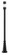 1 Light Outdoor Post Mounted Fixture (276|553PHB-519P-BK-LED)