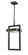 1 Light Outdoor Chain Mount Ceiling Fixture (276|566CHB-BK-LED)