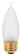 25 Watt CA10 Incandescent; Frost; 2500 Average rated hours; 200 Lumens; Medium base; 130 Volt (27|A3667)