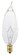 25 Watt CA8 Incandescent; Clear; 2500 Average rated hours; 210 Lumens; Candelabra base; 130 Volt (27|A3674)