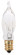7.5 Watt CA5 Incandescent; Clear; 1500 Average rated hours; 40 Lumens; Candelabra base; 120 Volt (27|S3241)
