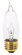 25 Watt CA10 Incandescent; Clear; 1500 Average rated hours; 210 Lumens; Medium base; 120 Volt (27|S3264)