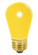 11 Watt S14 Incandescent; Ceramic Yellow; 2500 Average rated hours; Medium base; 130 Volt (27|S3960)