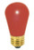11 Watt S14 Incandescent; Ceramic Red; 2500 Average rated hours; Medium base; 130 Volt (27|S3961)