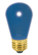 11 Watt S14 Incandescent; Ceramic Blue; 2500 Average rated hours; Medium base; 130 Volt (27|S3963)