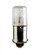 3.6 Watt miniature; T3 1/4; 1000 Average rated hours; Miniature Bayonet base; 36 Volt (27|S7747)