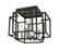 4 Light Flush Mount (276|454F-BK-CH)