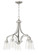 Grace 5 Light Down Chandelier in Brushed Polished Nickel (Clear Seeded Glass) (20|41915-BNK-CS)