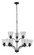 Tyler 9 Light Chandelier in Flat Black (20|50229-FB)