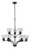 Tyler 9 Light Chandelier in Flat Black (20|50229-FB)
