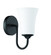 Gwyneth 1 Light Wall Sconce in Flat Black (White Glass) (20|50401-FB-WG)