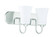 Gwyneth 2 Light Vanity in Brushed Polished Nickel (White Glass) (20|50402-BNK-WG)
