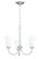 Gwyneth 3 Light Chandelier in Brushed Polished Nickel (White Glass) (20|50423-BNK-WG)