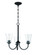 Gwyneth 3 Light Chandelier in Flat Black (20|50423-FB)