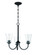 Gwyneth 3 Light Chandelier in Flat Black (20|50423-FB)