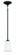 Gwyneth 1 Light Mini Pendant in Flat Black (White Glass) (20|50491-FB-WG)
