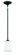 Gwyneth 1 Light Mini Pendant in Flat Black (White Glass) (20|50491-FB-WG)
