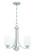 Bolden 3 Light Chandelier in Brushed Polished Nickel (White Glass) (20|50523-BNK-WG)