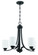 Bolden 5 Light Chandelier in Flat Black (White Glass) (20|50525-FB-WG)