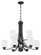Bolden 9 Light Chandelier in Flat Black (White Glass) (20|50529-FB-WG)