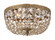 Waltham 12'' Golden Teak Hand Cut Crystal Olde Brass Flush Mount (205|712-OB-GT-MWP)