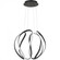 Waving Integrated LED Earth Black Pendant Light (26|PCWN2818EK)