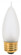 25 Watt CA10 Incandescent; Frost; 1500 Average rated hours; 200 Lumens; Medium base; 120 Volt (27|S3267)